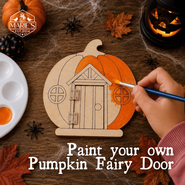 Paint your own Pumpkin Fairy Door